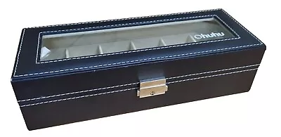 Ohuhu - Watch Box Case 6 Compartments Lockable Storage Mens Jewellery Watches • £12.95