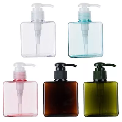  5 Pcs Body Wash Pump Bottle Hand Soap Dispenser Square Lotion Spray • £12.69