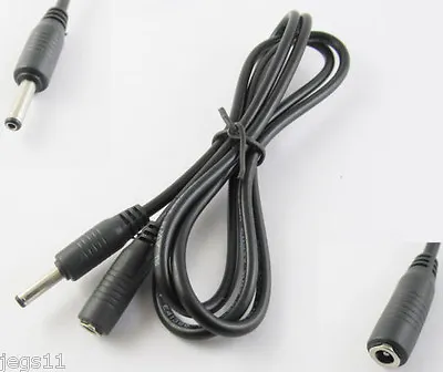 £4.99 • Buy DC 1A 5v 3.5mm/1.35 Plug Power Charger Extension Cable 24AWG Lead 100cm 1m