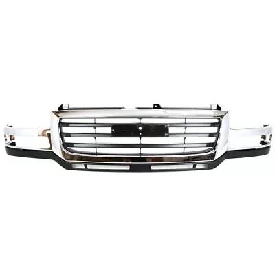 Front Grille Grill Chrome Insert For 03-07 GMC Sierra 2500 3500 Fits 19130795 • $429.16
