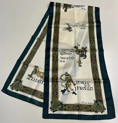 Celtic Irish Scarf Vintage ~ Inspired By The Book Of Kells Unique ~ Sz 54 X 12 • $11.16