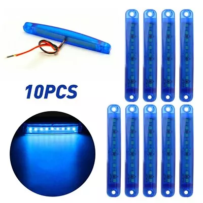 10PC Mini LED Side Clearance Marker Bullet Light For Truck Trailer RV Blue 12V A • $10.44