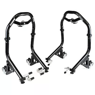 Motorcycle Front+Rear Lift Stands W/ Dolly Wheels For 2009-2015 KTM 1190 RC8 R • $146.99