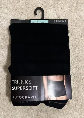 Marks & Spencer Autograph Supersoft 5pack Trunks Black Size XL RRP £38 • £27.99