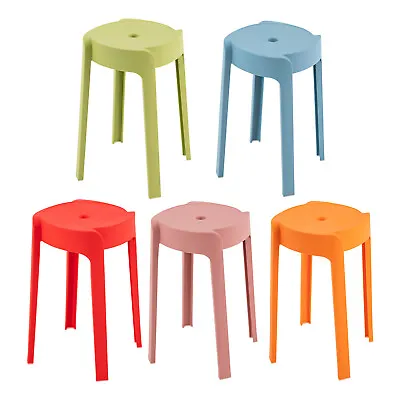 Plastic Stool Adult Thickened Bench Home Living Room Stacking Dining Table New • $67.46