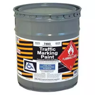 Rae 7493-05 Traffic Zone Marking Paint 5 Gal. White Chlorinated Solvent • $304.99