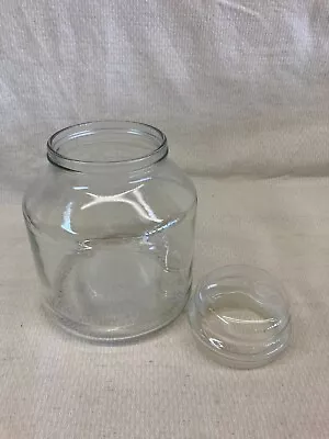 Vintage Clear Storage Jar For Sugar/Flour W/ Lid • $6