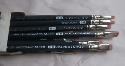 Eberhard Faber Microtomic Hi-Density Graphite Woodclinched Pencils 5H • $95