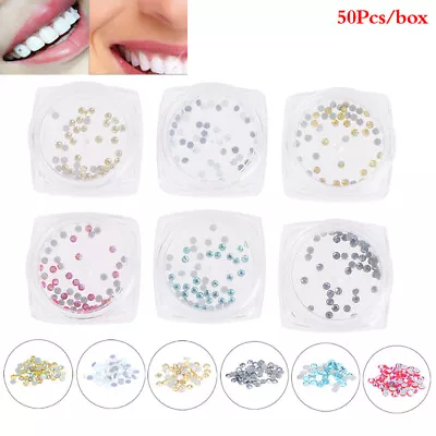 $8.68 • Buy 50pcs Tooth Beauty Diamond Dental Crystal Tooth Jewelry Ornaments Tooth Gems Zu