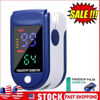 Pulse Oximeter Finger Blood Oxygen Saturation Monitor SpO2 Heart Rate Measure~ • $2.59