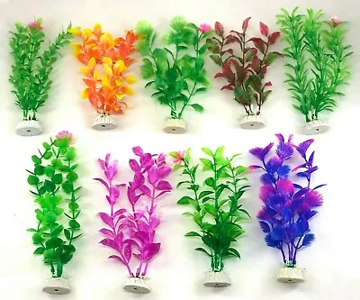 $8 • Buy (Pack Of 8) Artificial Plastic Decoration Aquarium Plant For Fish Tanks