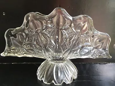 Glass Napkin/Serviette Holder On Pedestal (L21.5 X H13cm) Vintage • $25