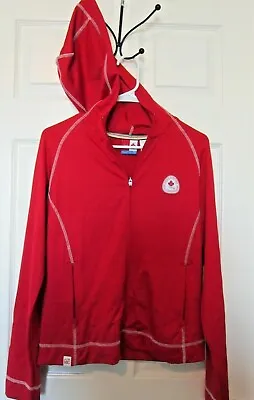 $14 • Buy 2006 Canadian Olympic Team Zip Up Hooded Warm Up Jacket HBC Size LG Women's 