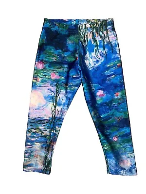 Zara Terez Girls Hi Shine Cropped Watercolor Leggings Size S(7-8) • $16.99