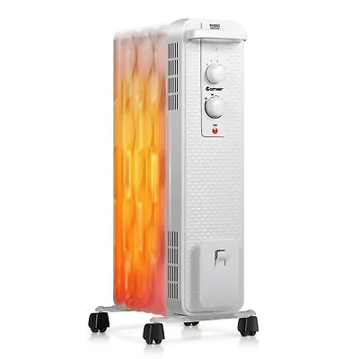 $79.49 • Buy 1500W Oil-Filled Heater Portable Radiator Space Heater W/ Adjustable Thermostat