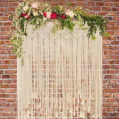 US Handmade Macrame Wall Hanging Boho Wedding Backdrop Door Window Curtain Decor • $21.94