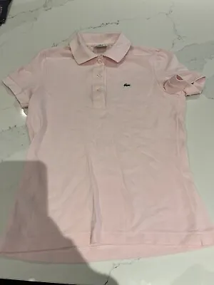 £10 • Buy Lacoste Polo Shirt Size 8 Pink Ladies/girls 