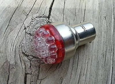 Red LED Turn Signal Bulb SingleContact 1156 Type For Harley CLEARENCE Was$16+S/H • $13