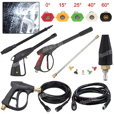 £13.99 • Buy High Pressure Washer Spray Gun Car Jet Lance Power Washing Hose Pipe Nozzle Tips