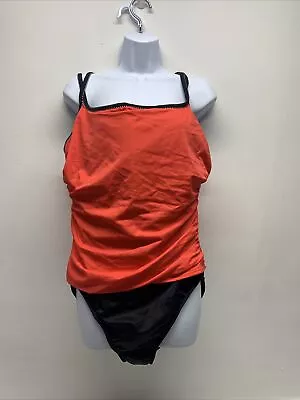 Miraclesuit One Piece Swimsuit Slimming Bright Red Black NWOT Plus Size 18DD 18 • $75