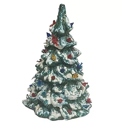 Vintage Howells Ceramic Christmas Tree Snow Flocked 1985 Signed 10” Read • $55