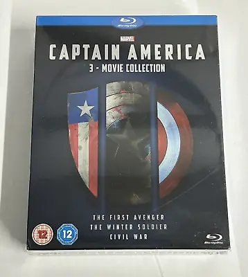 CAPTAIN AMERICA 1-3 Movie Collection [Blu-ray Box Set] Marvel Trilogy 1 2 3 • £14.99