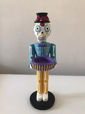 Day Of The Dead Halloween Senor Skeleton Partylite 2015 Candle Holder • $42