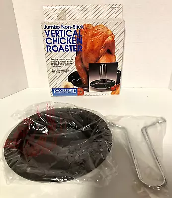 Progressive Jumbo Non-Stick Vertical Chicken Roaster Chrome/Non-Stick NIB • $7.98