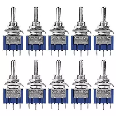 10PCS Mini Toggle Switch120V 6A 3 Position On Off On SPDT Rocker Switch3 Pin ... • $14.37