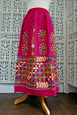 £28.99 • Buy Pink Cotton Vintage Boho Indian Bollywood Lengha Choli Skirt  SKU17234