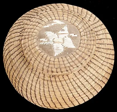 Vintage Native American Indian Sweetgrass Birchbark Quillwork Covered Basket Old • $44.99