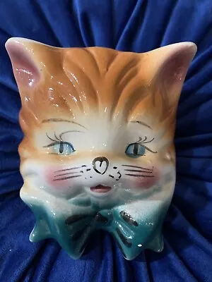 Vintage Kitty Cat Kitten Wall Pocket Vase 50's Japan MCM Japan • $79.99