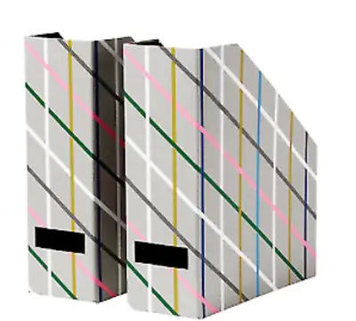 £10.25 • Buy New Ikea Tjena Magazine File Holder Organiser Paper Rack Divider Tray PACK Of 2