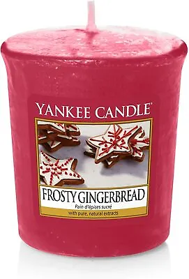 Yankee Candle Frosty Gingerbread Votive Candle Sampler Candle 45g X 3 NEW • £9.99