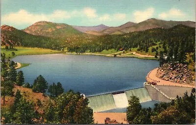 Colorado Panorama Of Evergreen Dam & Lake Bear Creek Canon UNP Vintage Postcard • $9.89