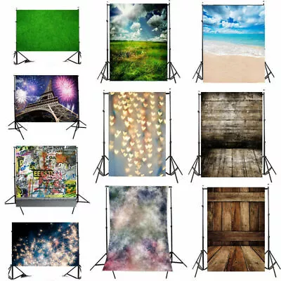 AS Wood Wall Photography Baby Photo Backgrounds Vinyl Backdrops Studio USA 5x7ft • $10.44