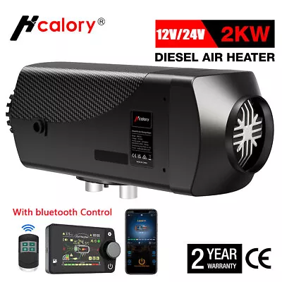 Hcalory® Bluetooth APP 2KW Diesel Air Heater 12V/24V For Car Motorhome Boat AU • $176.99