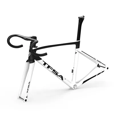 Carbon Road Bike Frameset Full INTERNAL Disc Brake Bicycle Handlebar Stem Frames • $807.70