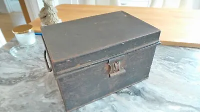 Vintage / Antique Thomas Milner & Son's Liverpool Double Plated Iron Safe Box • £60