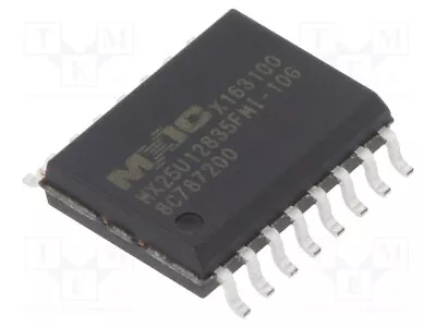 Flash Memory 165 ÷ 2V 128Mbit SOP16 104MHz Serial MX25U12835FMI-0.4oz/Tube Se • $23.57