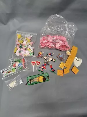 Lot Of Vintage Cake Decorations Cupcake Toppers Picks All Occasions Sports Fish • $18.75