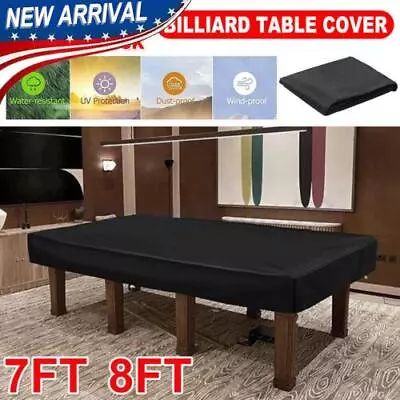 7/8FT Snooker Billiard Pool Table Cover Polyester Waterproof Dust Cap Outdoor • $21.99