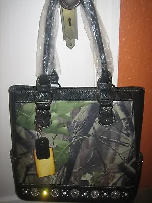 P&G Collection CAMO Women's Handbag  Purse Leather Black • $34.99