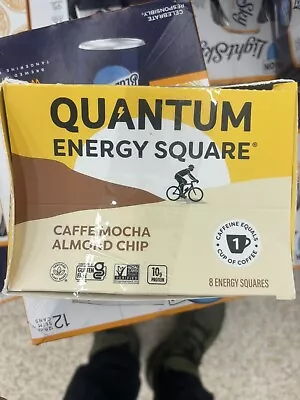 Quantum Energy Square: Energy Bar Caffe Mocha Almond Chip 8 Squares Exp 05/24 • $19