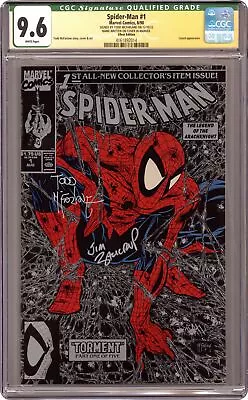 Spider-Man #1 McFarlane Silver Variant CGC 9.6 QUALIFIED SS McFarlane 1990 • $280