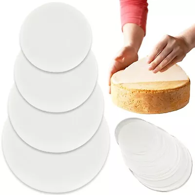 50x NON-STICK Cake Baking Tin Liners Round Greaseproof Paper Circles 6  7  8  9  • £3.48