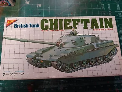 1980 Motorized 1:35 British Tank Chieftan Nichimo Model Kit SR-3504 • $38