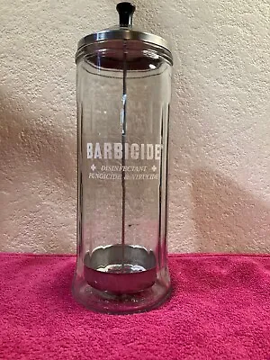 Vintage Barbicide Glass Comb Cleaning Jar • $13.99