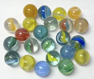 Vintage Cats Eye Marbles 23 Mixed Color Lot • $9.99