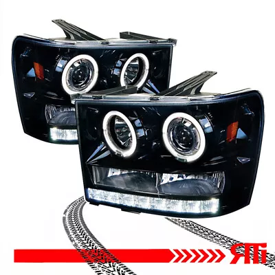 For 07-13 Sierra GMC 1500/2500/3500 Dual Projector LED DRL Headlights Smoked • $210